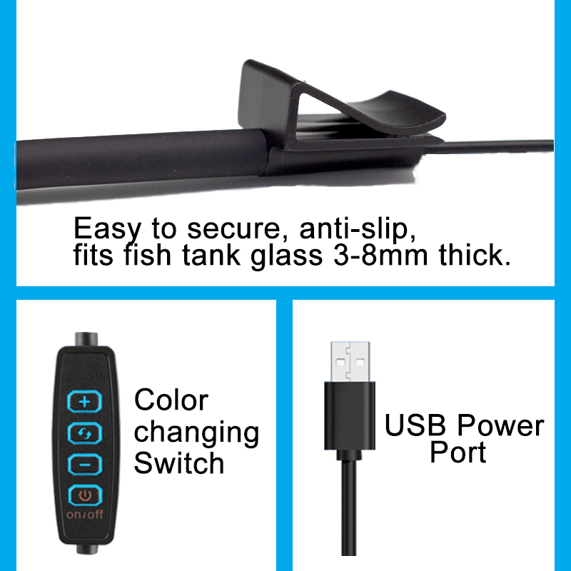 USB Aquarium LED Lamp Fish Tan - Aquarium Marine Light ulasan dan harga