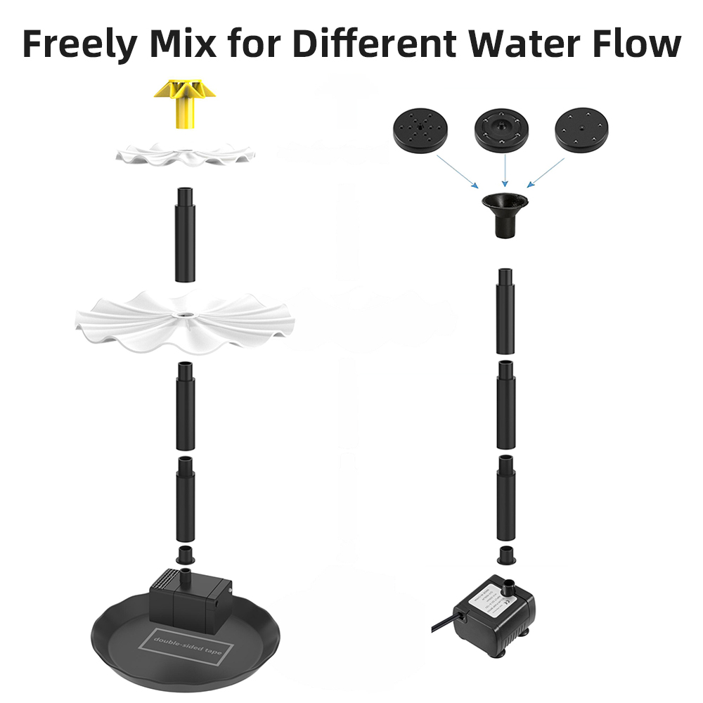 Solar Fountain Pump for Bird B - Aquarium Marine Light ulasan dan harga