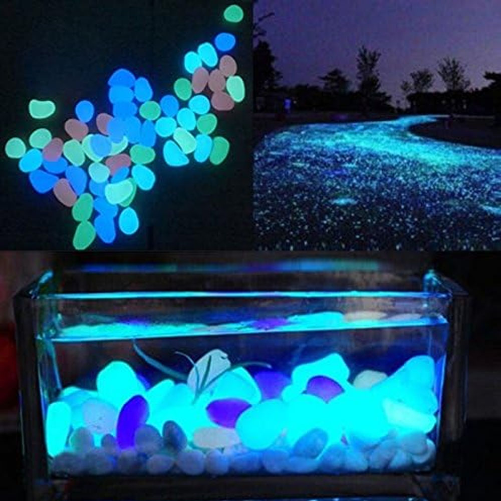 Fish Tank Rocks Glow Blue Pebb - Aquarium Marine Stone ulasan dan harga