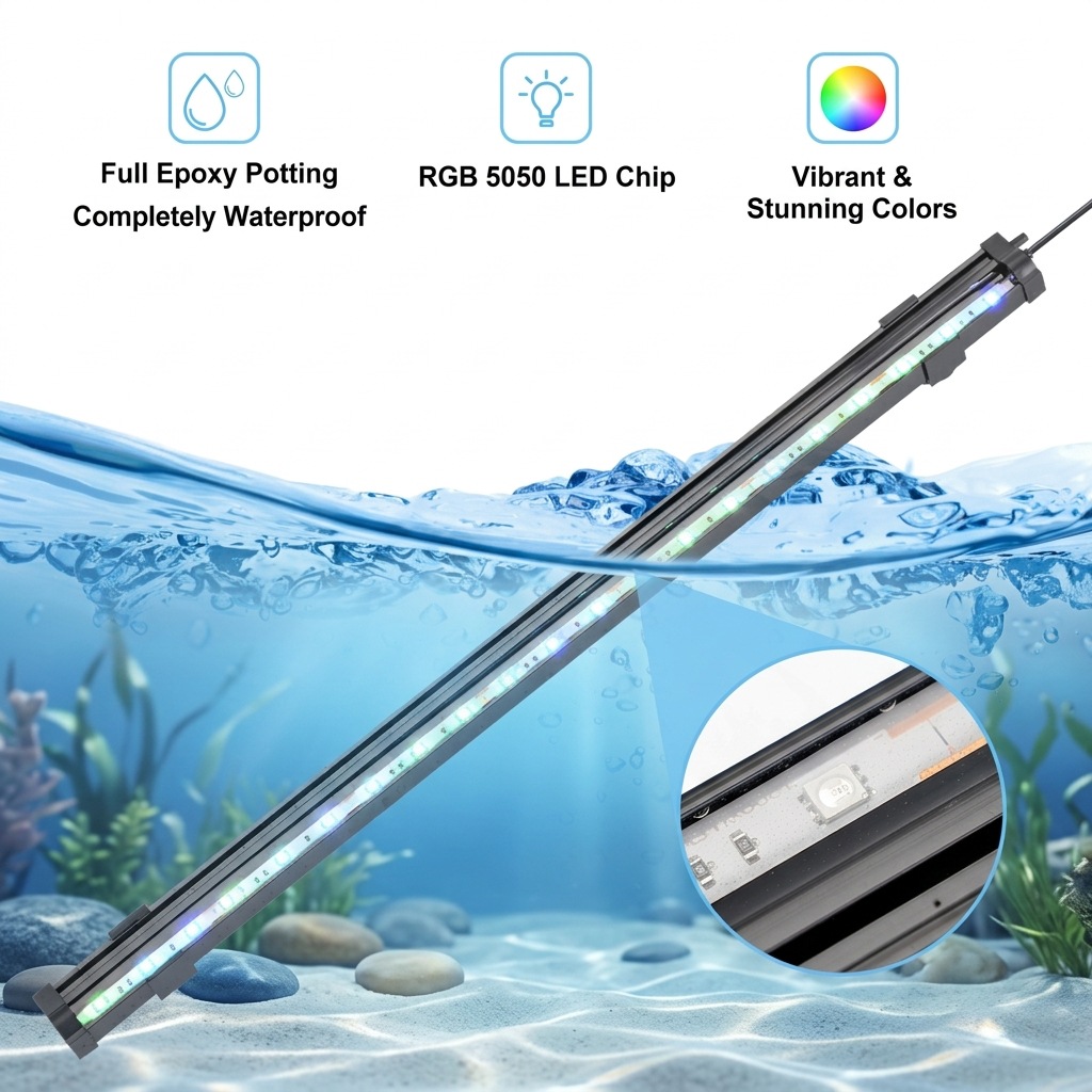 USB LED Aquarium Air Bubble Li - Aquarium Marine Light ulasan dan harga